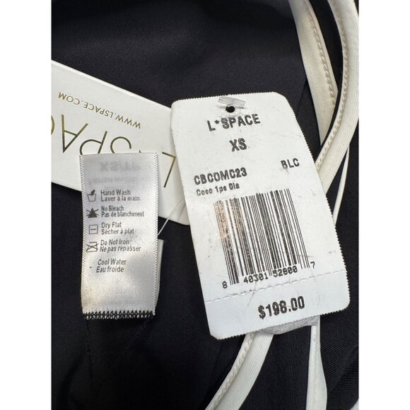L- Space Coco One Piece Swimsuit Size XS Black White NWT $198 - Picture 3 of 8